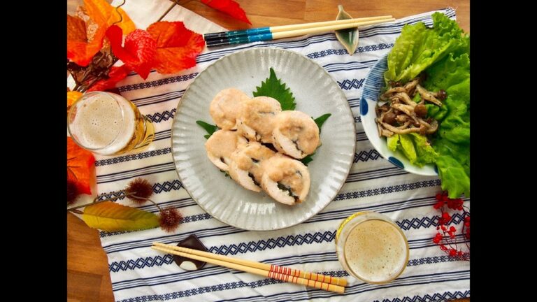 山芋と明太子の蒸し鶏ロール
