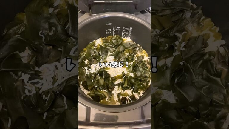 【簡単レシピ】炊飯器に入れるだけ！しらすワカメご飯！！#簡単レシピ