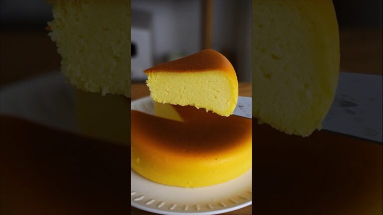 材料4つ！炊飯器でスフレチーズケーキ作り方。 #food
