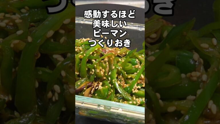 感動するうまさ！ピーマンしいたけ炒めるだけ！簡単おつまみ 長ネギ 椎茸 きのこ 作り置き常備菜副菜レシピ
