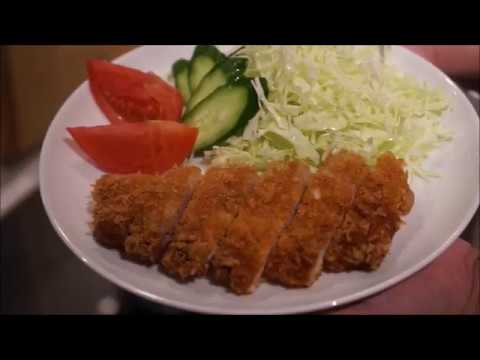 DJスタイル　天ぷら鍋で豚カツを揚げる