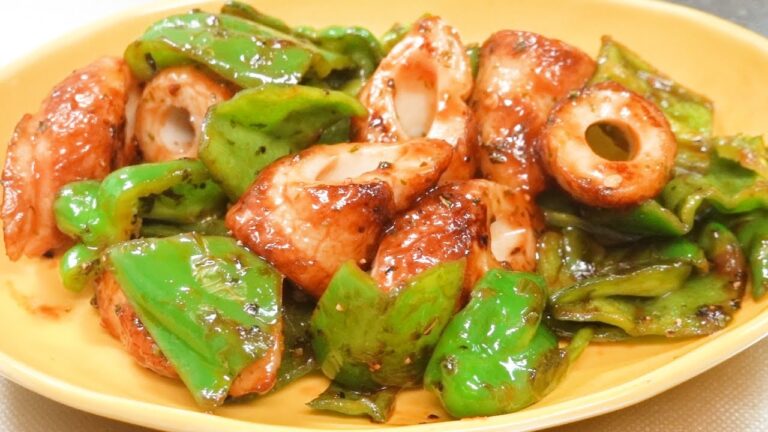 ピーマンレシピ ケチャップとウスターソース