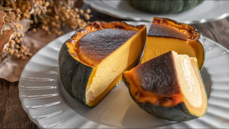 かぼちゃのバスクチーズケーキの作り方 / 簡単ハロウィンスイーツ / おうちカフェ