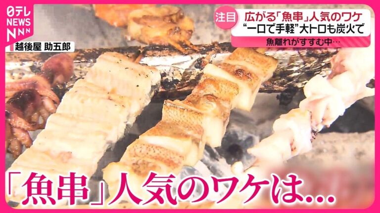【広がる「魚串」】焼き鳥感覚“一口で手軽”  人気のワケは…
