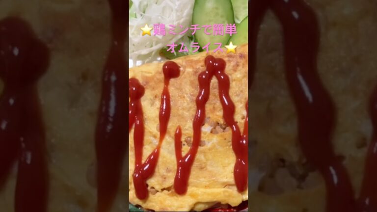 鶏ミンチの簡単⭐️オムライス⭐️ #時短簡単節約レシピ #時短節約 #ちひろやまの