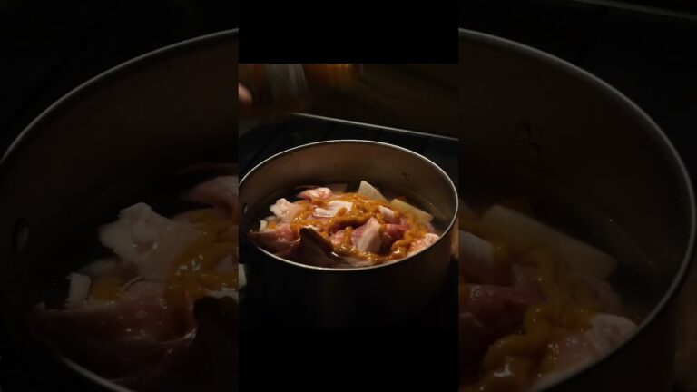 【３０秒キャンプ飯】あったか豚汁【ASMR】