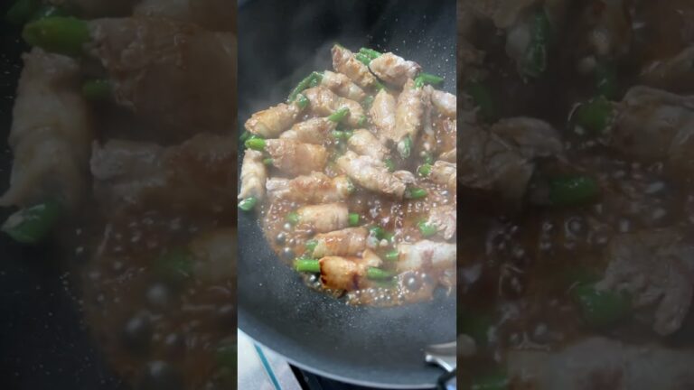豚バラ肉巻き(インゲン)#short