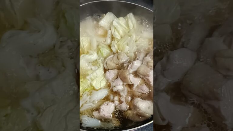 白菜と白滝と鶏の鍋