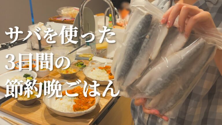 【3日間の晩ご飯】2kg買ったサバで節約ご飯作り