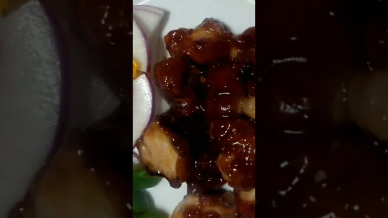 鳥むね肉唐揚げ甘酢あんかけ。