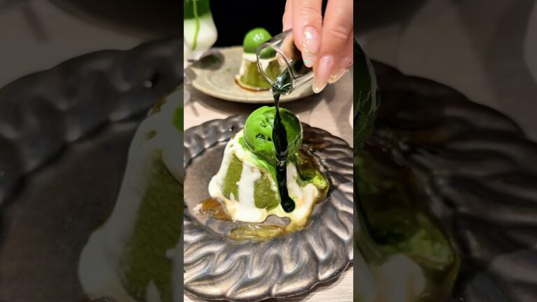 抹茶専門店の濃厚焼き抹茶プリン🍵#名古屋グルメ #japanesefood