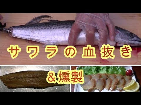 サワラの血抜き＆燻製　究極の血抜き津本式（自己流）スモーク。オーガニック　NON-GMO 無添加　非遺伝子組み換え