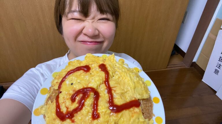 【大食い】お茶碗6杯分のオムレツを作って食べてみたー！