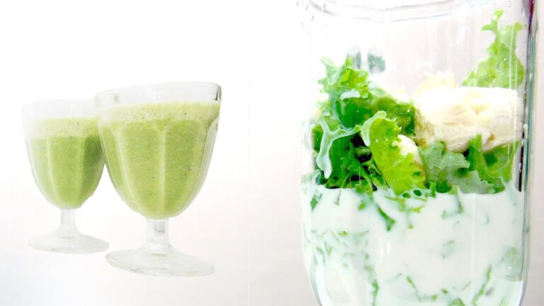 オリンピックの超簡単レシピ　バナナとレタスのスムージーの作り方　★８月７日はバナナの日♪豆乳だけど飲みやすい♪