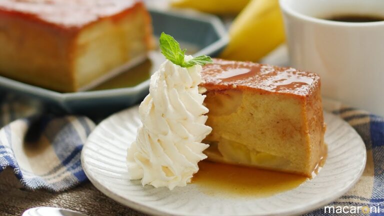 しっとり濃厚！ カラメル たっぷり 焼きバナナ カスタード プリン のレシピ 作り方