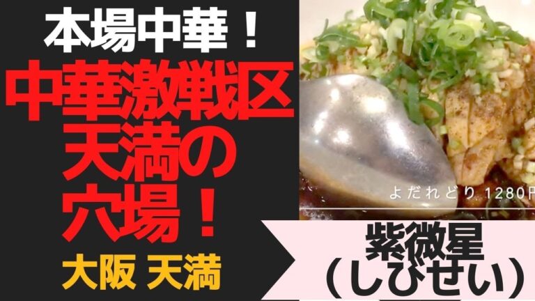 【大阪】大阪天満 中華の穴場！？よだれどりサイコー　大阪 天満「紫微星（しびせい）」