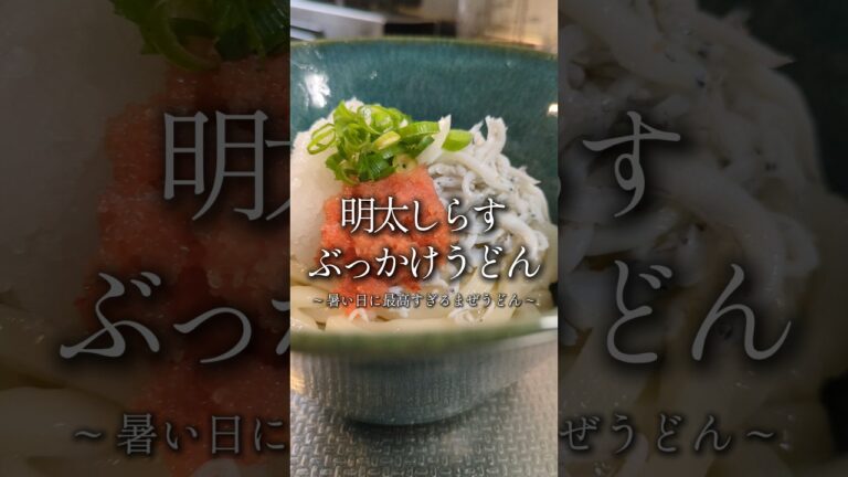暑い日に食べたい。明太しらすぶっかけうどん🥢