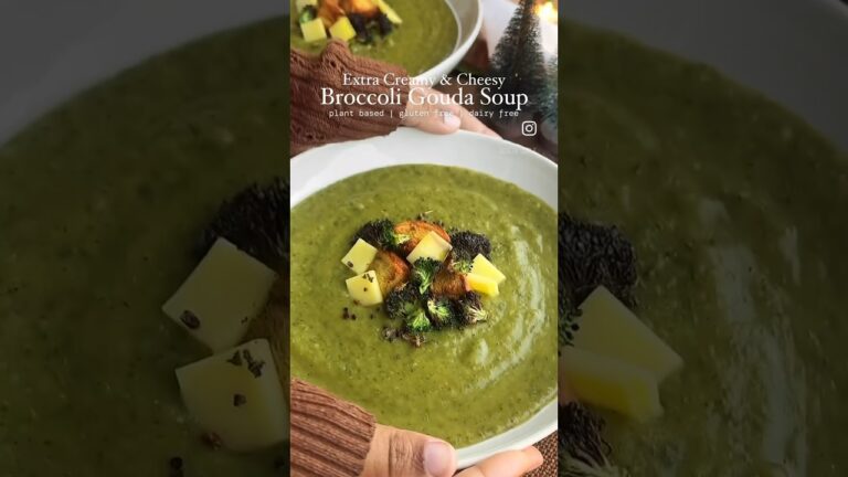 Broccoli & Gouda Soup #vegan #glutenfree #dinner #soup #shortsfeed #shortsviral #shorts #shortsyt