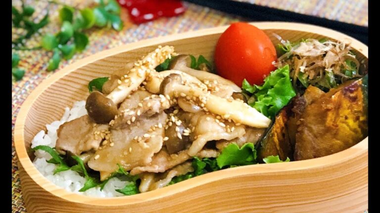 【お弁当 豚肉シメジ味噌炒め】lunchbox bento
