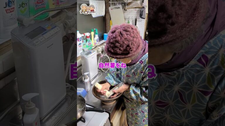 ばあちゃんの料理 ばあちゃん流 自然薯のとろろかけご飯。＃shorts
