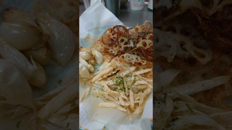 れんこん、ごぼう、にんにくの素揚げ
