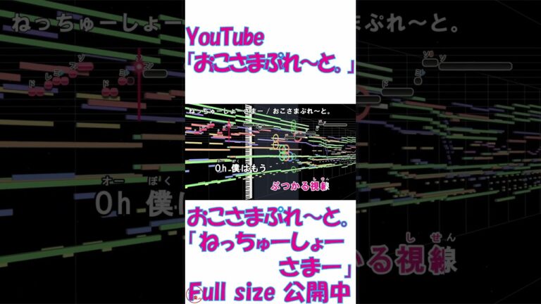 #Shorts 【耳コピ】 YouTube『おこさまぷれ～と。』【ねっちゅーしょーさまー 】 Full size / おこさまぷれ～と。