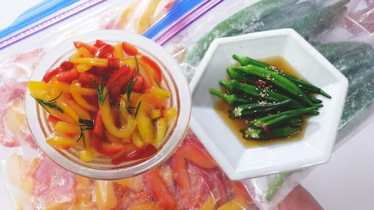 だし解凍アレンジ！オクラ&パプリカの冷凍&解凍方法を紹介！