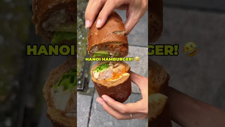 Hanoi’s Most Creative Bánh Mì? Beef Patty and Cheese Inside