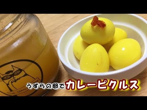 【おつまみレシピ】爆笑！うずらの卵でカレーピクルス作ったら、おもしろすぎた( ´艸｀)　 I made curry-flavored pickles with quail eggs