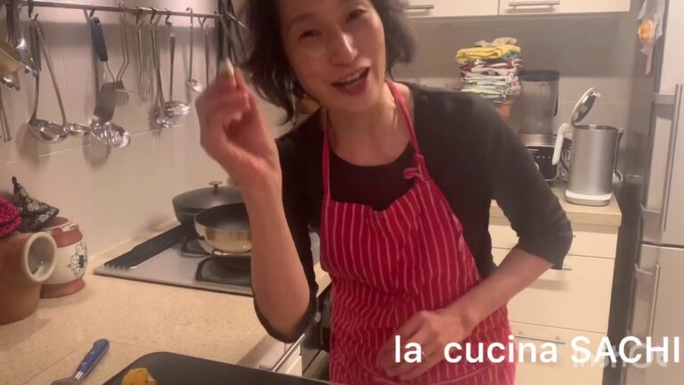 牡蠣と春菊のパスタ（前半）