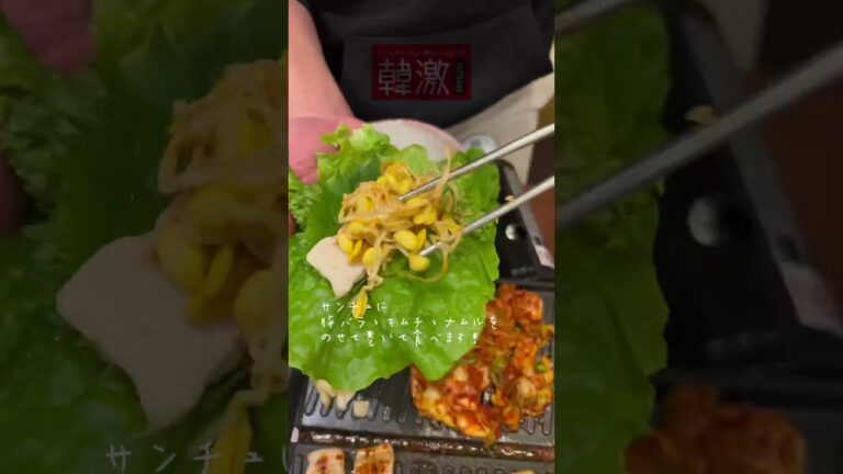 香川の韓国料理 サムギョプサル 高松市 グルメ 韓激高松店 香川県 #shorts