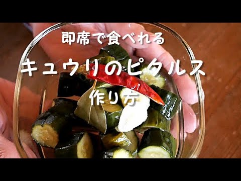 【キュウリピクルス】直ぐ食べれるキュウリピクルスの作り方/おばあちゃんの作る簡単ピクルス！！大きなキュウリで作るピクルス🥒