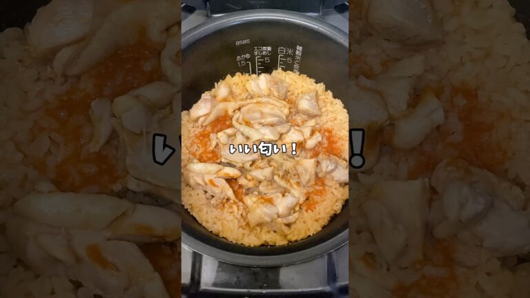 【簡単レシピ】炊飯器に入れるだけ！チキンライス😊#炊飯器レシピ