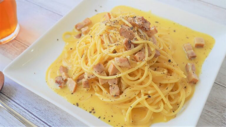 【カルボナーラ】生クリーム無し！☆豆乳で簡単にカルボナーラを作ってみた！☆