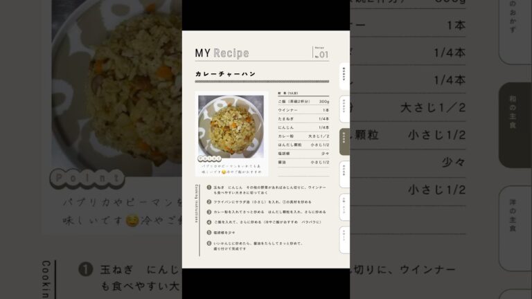 【カレーチャーハン】レシピ1人前【ぬぺぬぺクッキング】