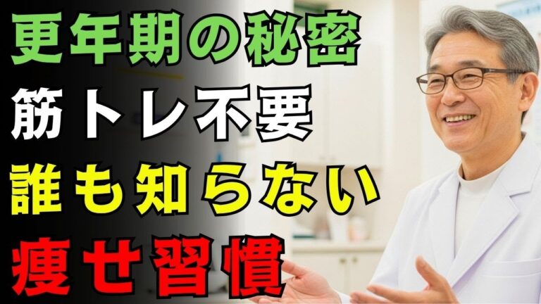 【ほとんどの人が知らない】実は更年期に筋トレ以上に効果的な痩せ習慣10選