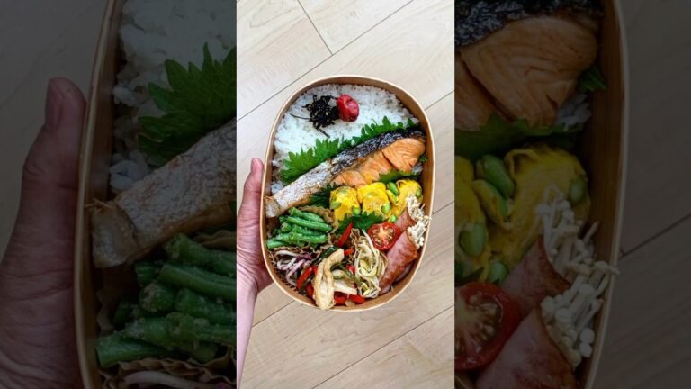 鮭弁当🐟#お弁当 #お弁当作り #お弁当詰め方 #弁当 #旦那弁当 #鮭 #food #lunchbox #cooking #bento