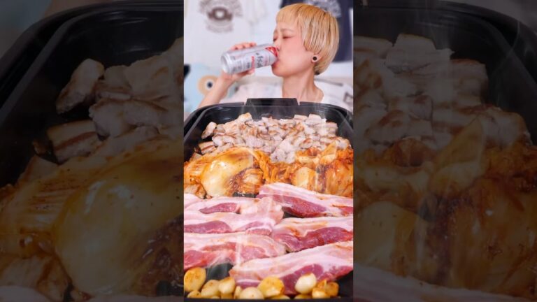 サムギョプサルで優勝する大食い女。 #大食い  #デカ盛り #shorts #おなかがすいたらモンスター #モッパン