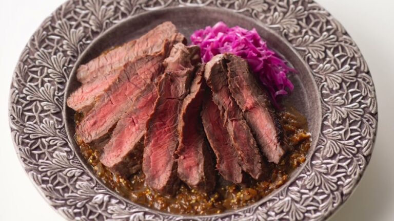 料理プロセス・牛肉のタリアータ　粒マスタードソース【レシピ・ラボ】