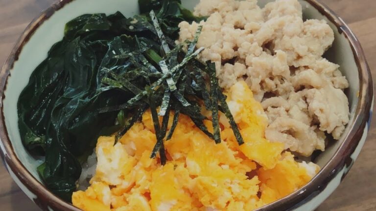 【料理動画】レンジで3色そぼろ丼
