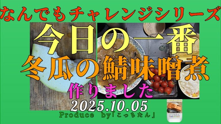 冬瓜と鯖缶で煮物を作ってみた 2025 10 05