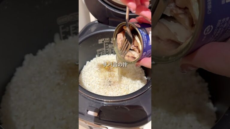 サバ缶炊き込みご飯 #ヘルシーレシピ #簡単レシピ #簡単おいしい #料理 #サバ缶レシピ #炊き込みご飯  レシピはコメントで！