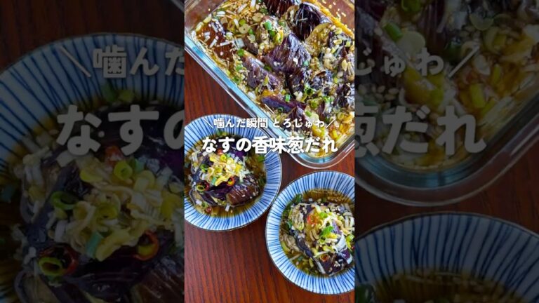 【簡単レシピ】秋ナスの香味ねぎだれ｜とろじゅわ食感でご飯もお酒も止まらない！