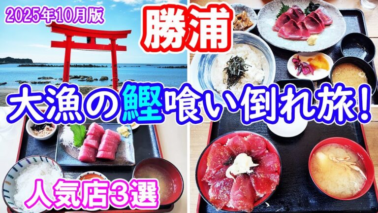 【千葉県勝浦市 日帰りグルメ旅行】2025年10月 大漁で活気づく勝浦でカツオを食らう！海鮮人気店3軒を訪ねる日帰り旅行。#勝浦海鮮 #勝浦ランチ #勝浦観光