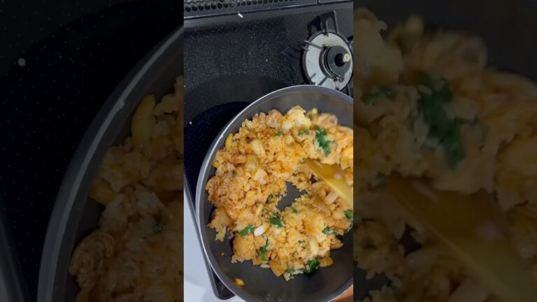 豚キムチチャーハン　給食でも大人気#アケメシ #ひとり暮らし #チャーハン#キムチ