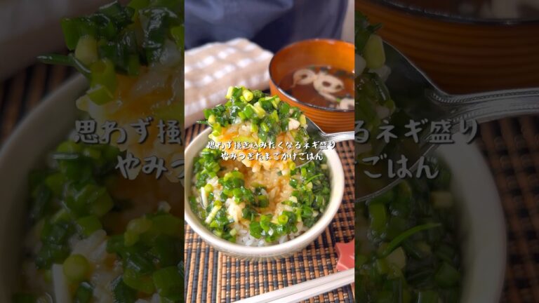 やみつきになること間違いなし！ねぎ盛りたまごかけご飯