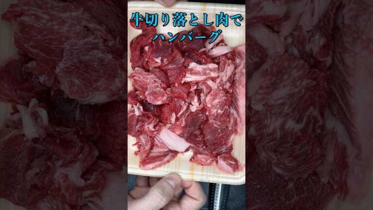 牛切り落とし肉で作るハンバーグ(失敗したけどうまかった！)