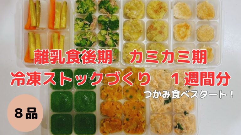 【離乳食】冷凍ストックづくり～１週間分～離乳食後期カミカミ期/つかみ食べメニュー