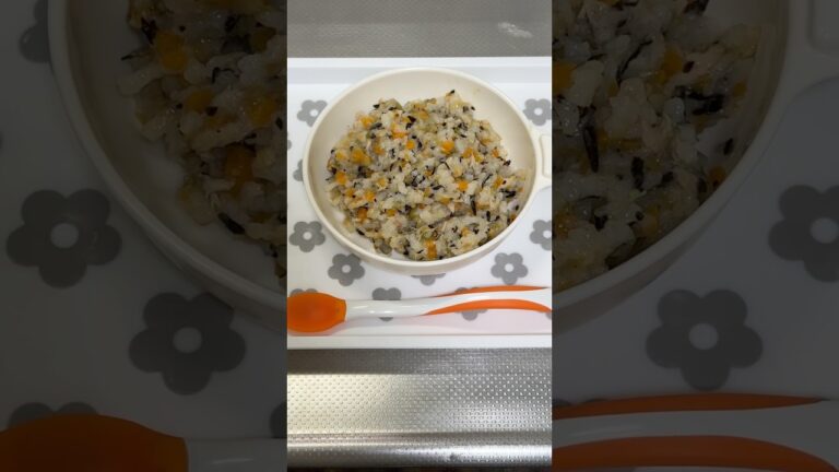 離乳食作っていく〜 ツナとひじきの炊き込みご飯(オールインワン)詳しくは詳細へ　#赤ちゃん #3つ子 #三つ子 #離乳食