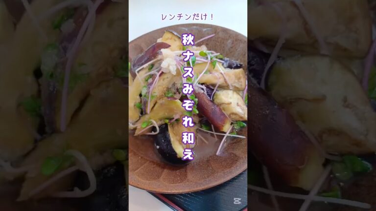 《レンチンだけ！秋ナスみぞれ和え》#レンチン #なす #なすレシピ #秋野菜 #レンチンレシピ #簡単レシピ #時短節約 #簡単1品 #おつまみ #おうちごはん #時短レシピ #節約主婦 #節約